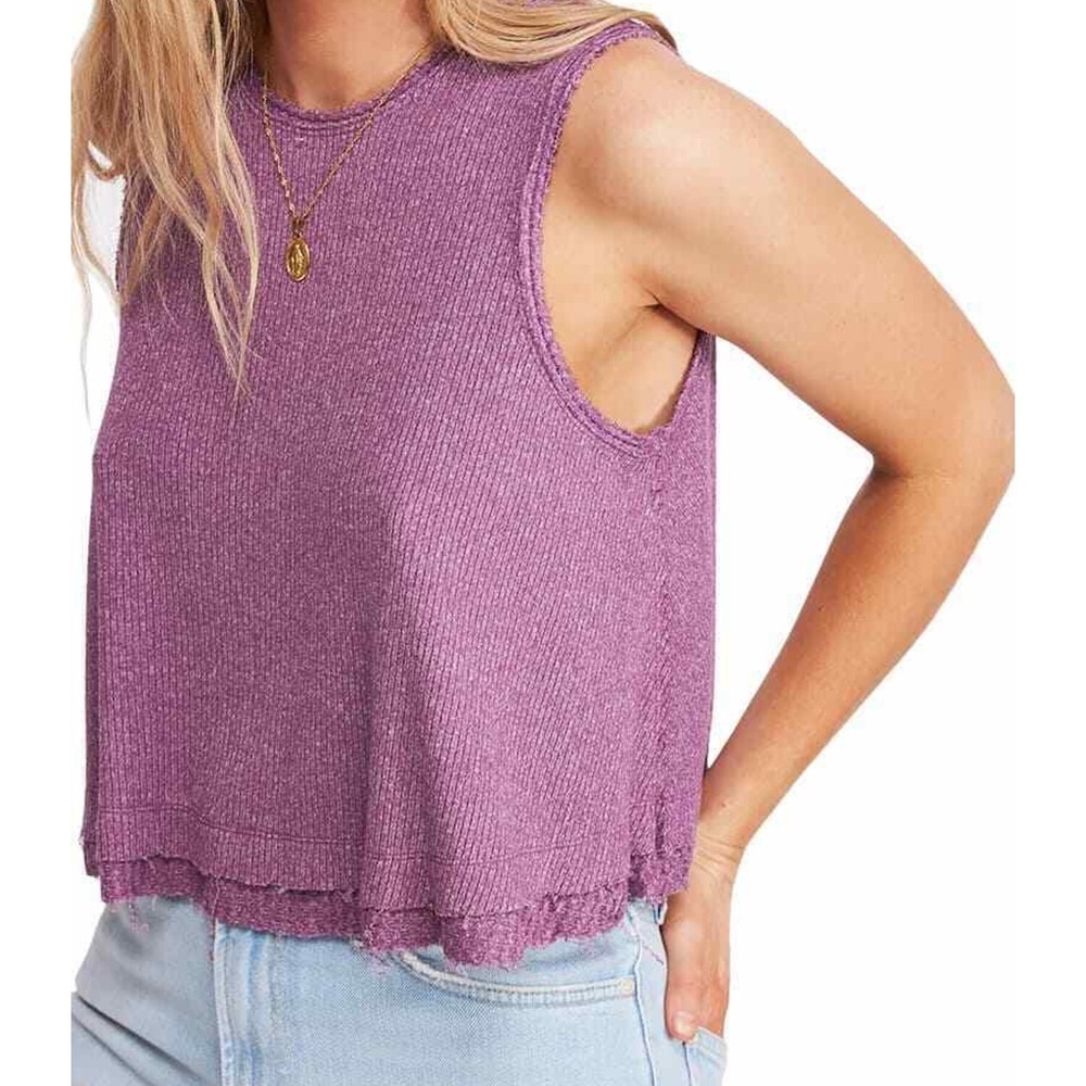 Free People We the Free New Love Ribbed Distressed Top